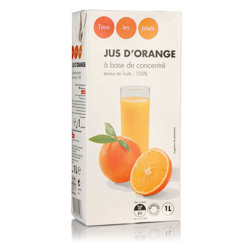 Tous Les Jours Jus d'Orange à Base de Concentré 1L