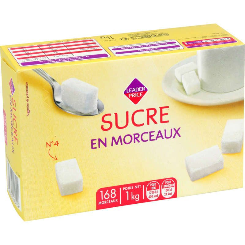 Leader Price Sucre en Morceaux 1kg