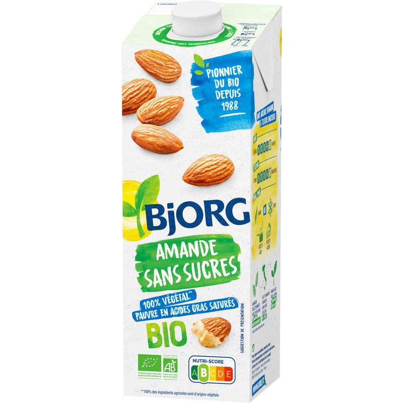 Bjorg Lait d'amande sans sucres Bio 1L
