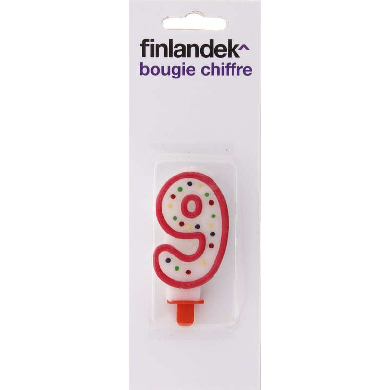 Finlandek Bougie anniversaire Chiffre 9