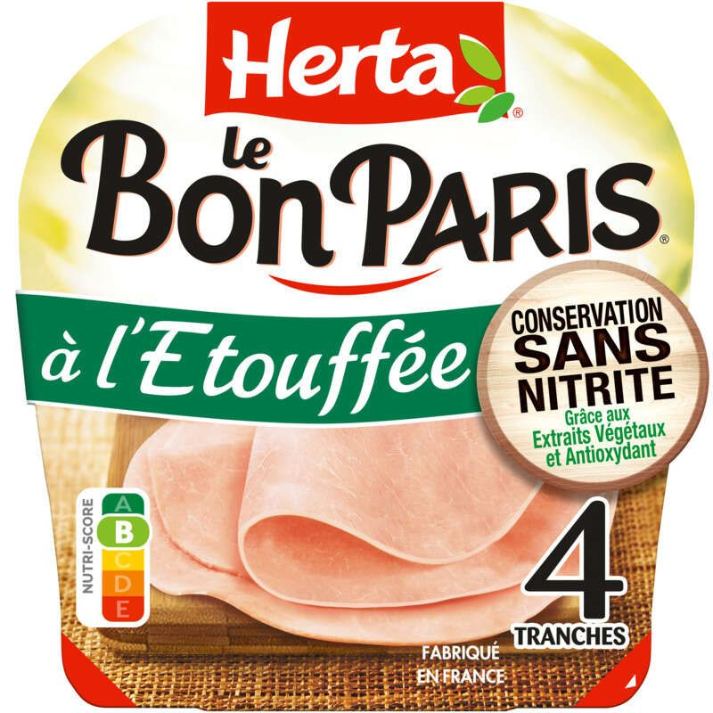 Herta Le Bon Paris Jambon à l'étouffée 4 tranches 140g