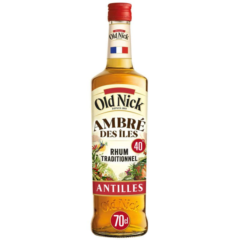 Old Nick ambré des îles rhum traditionnel 70cl