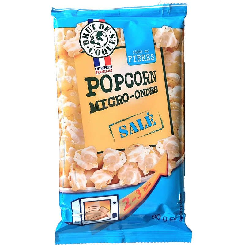 Brut de Coques Popcorn Micro –Ondes salé 90g