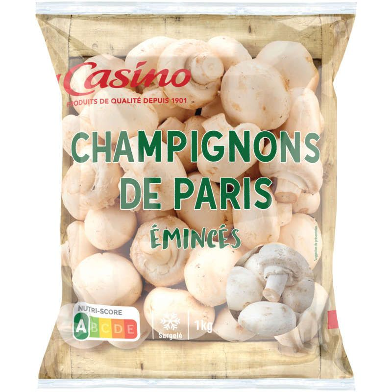 Casino Champignons de Paris - Emincés - 1kg