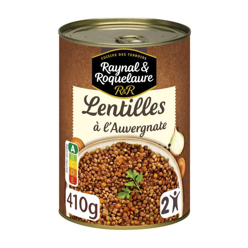 Raynal et Roquelaure Lentilles Cuisinées Auvergnates 410g