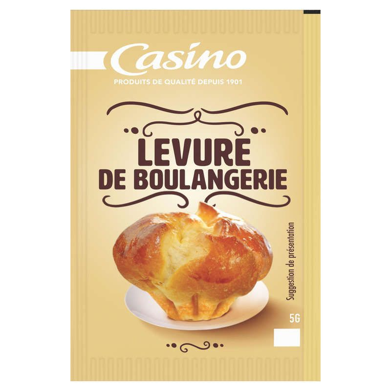 Casino Levure de Boulangerie Sachets 5x5g