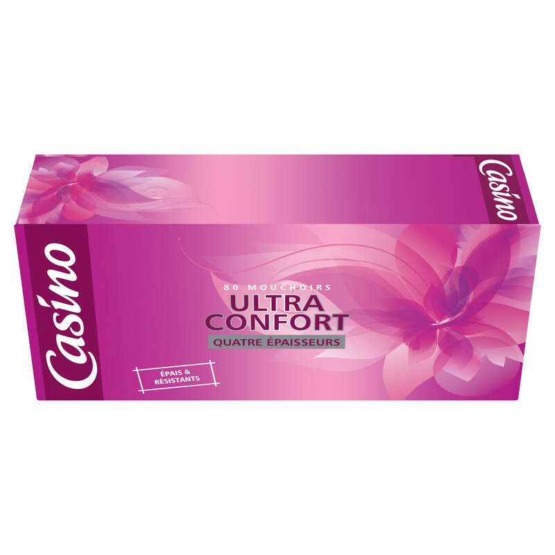 Casino Mouchoirs ultra confort 4 épaisseurs - x80