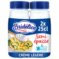 Bridélice Crème UHT Semi-épaisse Légère 18% Mg Bouteilles 2x25cl