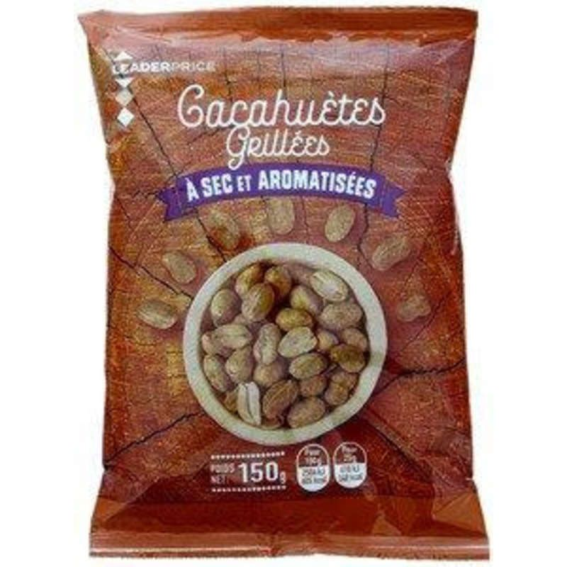 Leader Price Cacahuètes Grillées à Sec 150g
