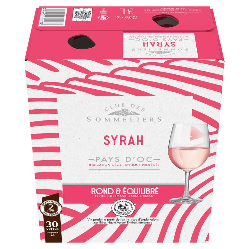 Club des Sommeliers Syrah Pays d'OC Rosé 3L