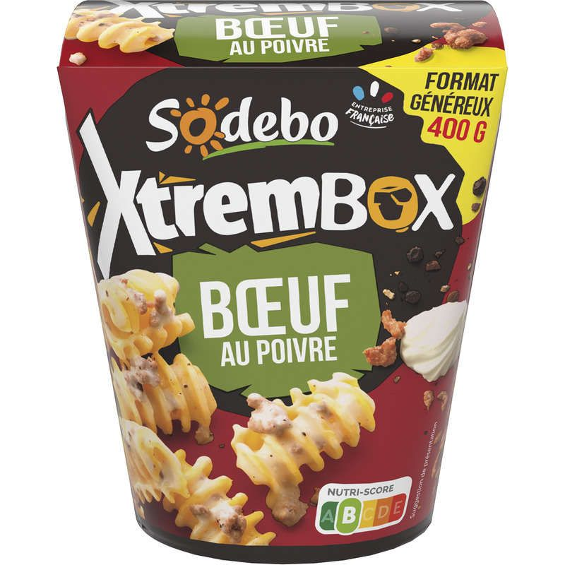 Sodebo Xtrem Box radiatori boeuf poivre 400g