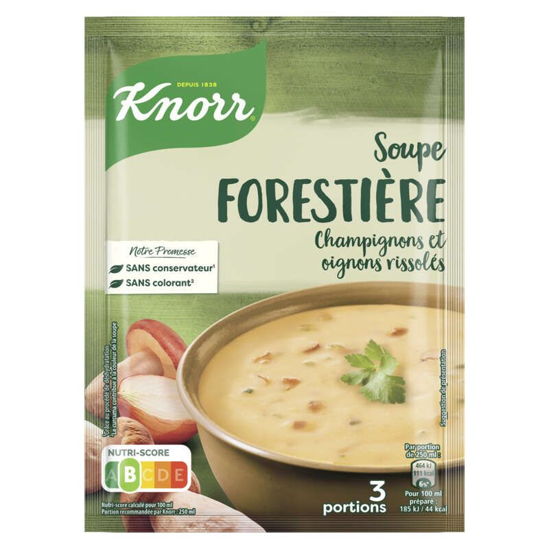 Knorr Soupe Déshydratée Forestière Champignons et Oignons 85g
