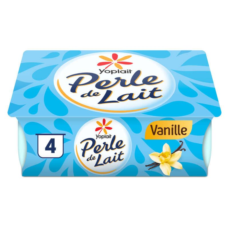 Yoplait Perle De Lait Vanille Yaourt Brassé Pots 4x125g