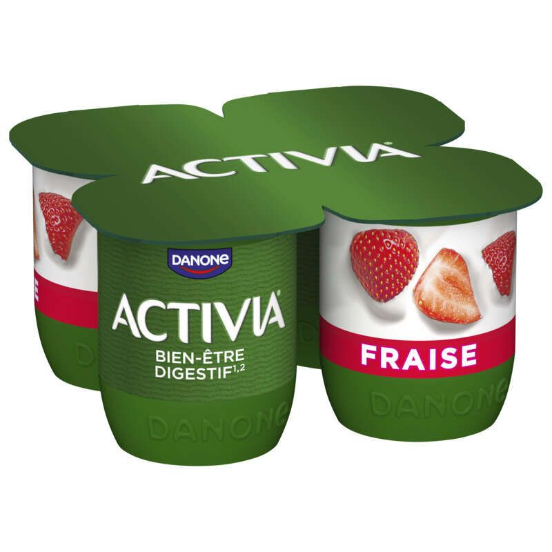 Activia Probiotiques Yaourt Aux Fruits Fraise Bifidus 4x125g
