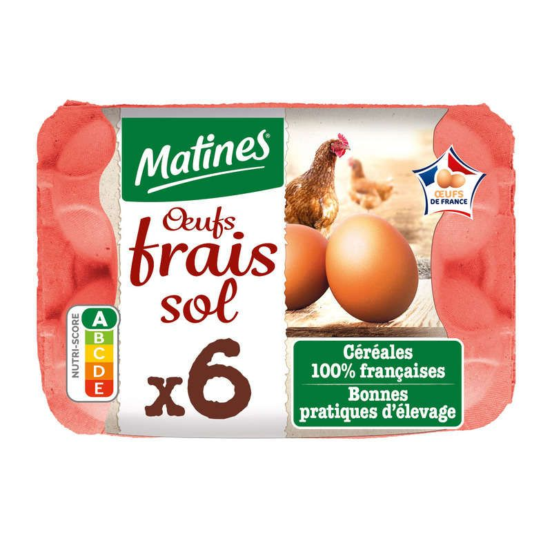 Matines Œufs Frais Sol x6