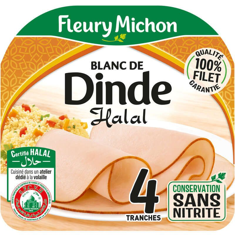 Fleury Michon Blanc de Dinde Halal  x4 Tranches 130g