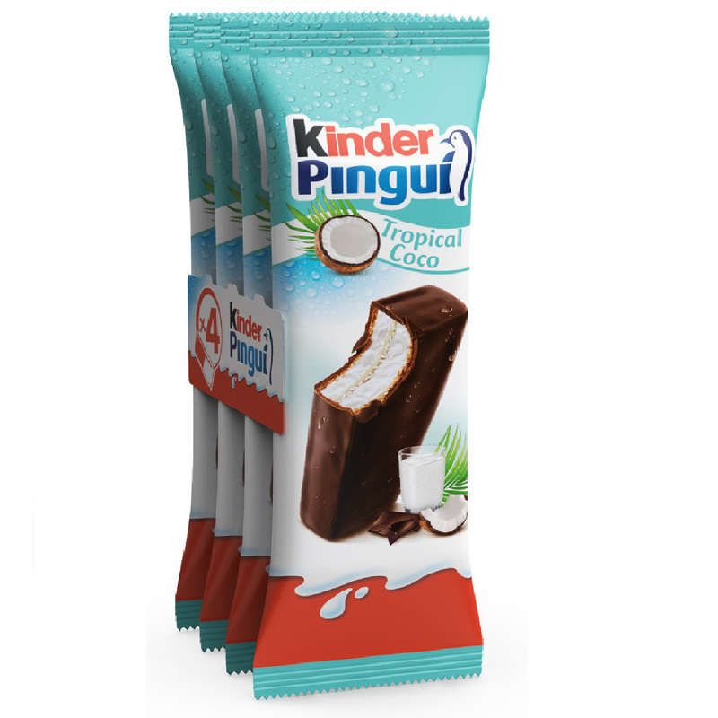 Kinder Pingui Génoise Fourré Lait Et Noix De Coco x4 120g