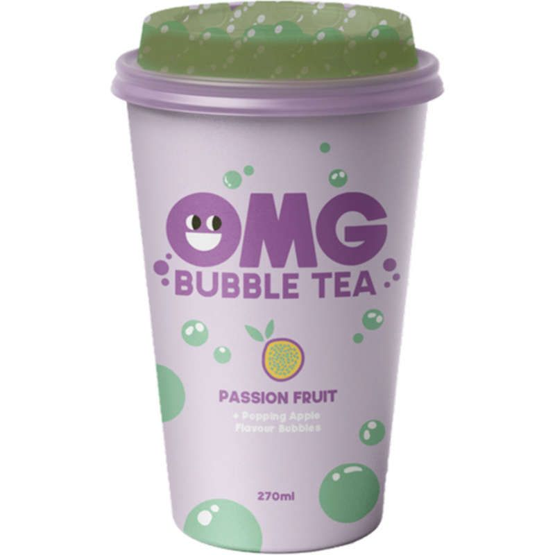 Omg Bubble Tea Passion Fruit 27cl