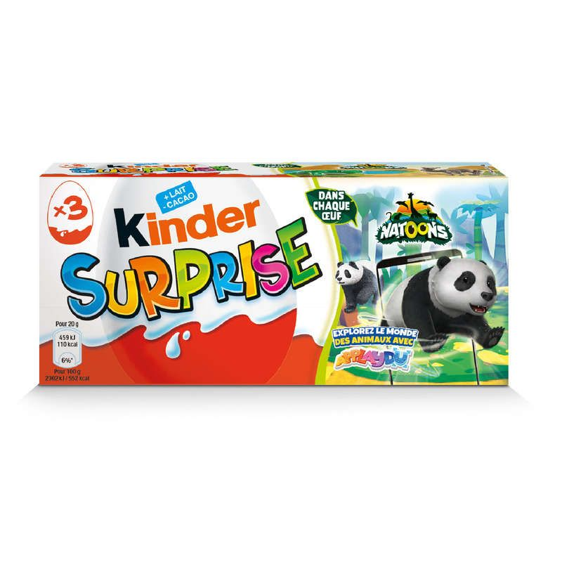 Kinder Surprise Natoons pack de 3 œufs x20g