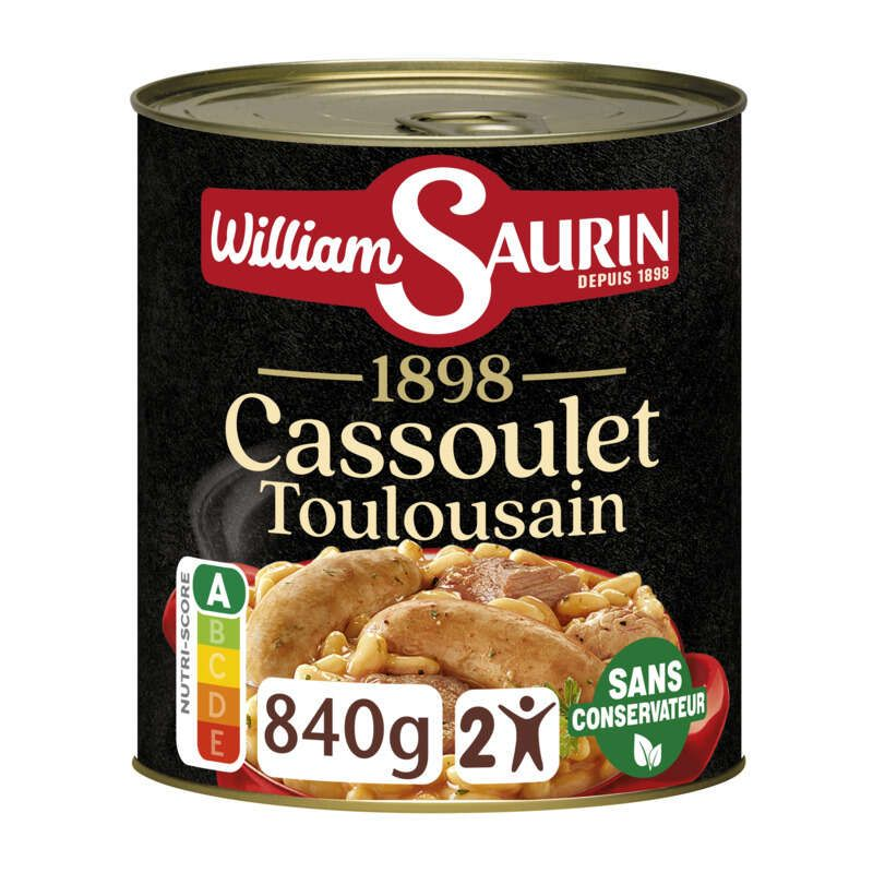 William Saurin Cassoulet Toulousain À La Graisse D'Oie, Mitonné Doucement 840g