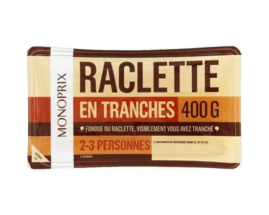 Monoprix Fromage À Raclettes En Tranches 2-3 Personnes 400g