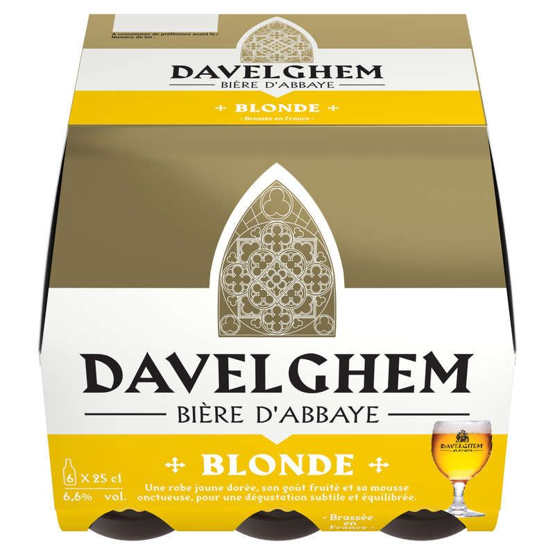 Davelghem Bière Blonde 6,6% 6x25cl
