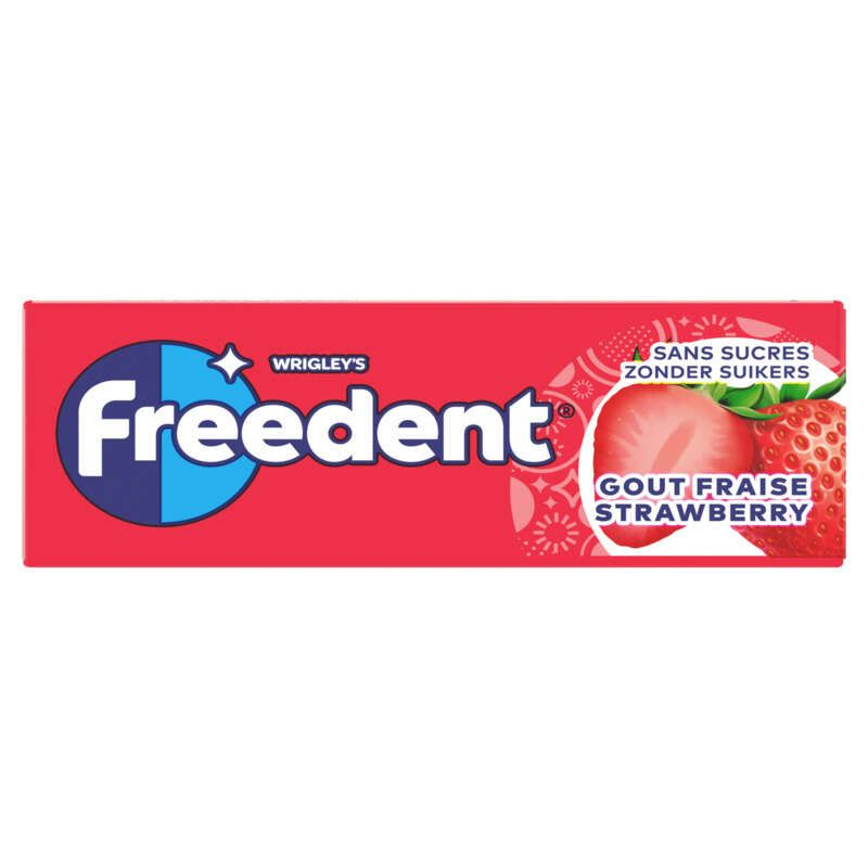 Freedent Chewing-Gum Sans Sucres Fraise 14g