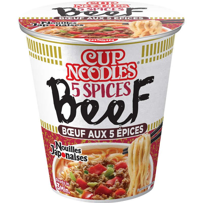 Nissin Nouilles Japonaises Bœuf 5 Épices Cups 64g