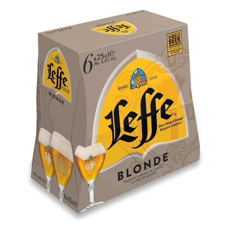 Leffe Bière blonde Le pack de 6x25cl