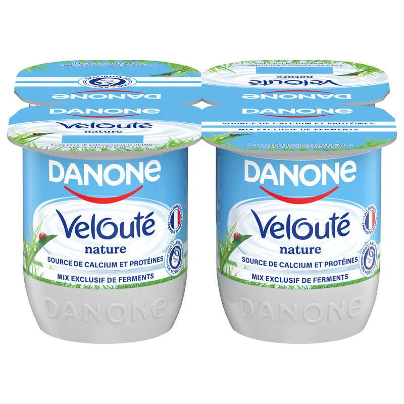 Danone Velouté Yaourt Brassé Nature 4x125g