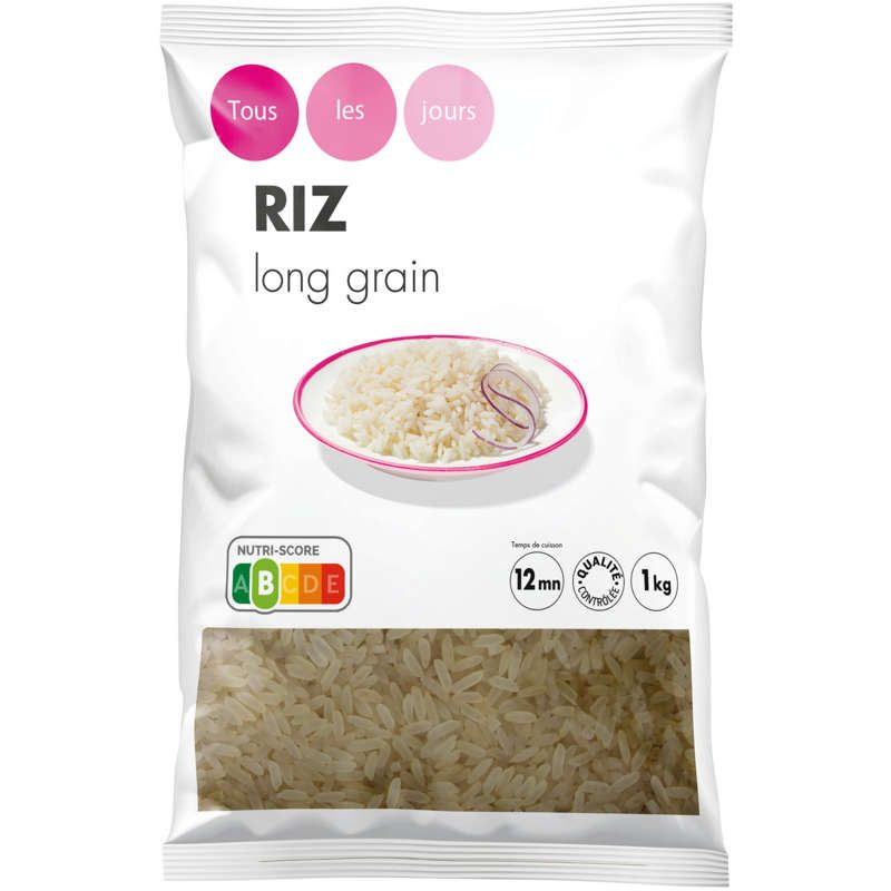 Tous Les Jours Riz Long Blanchi 1kg