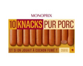 Monoprix Knacks Pur Porc 350g