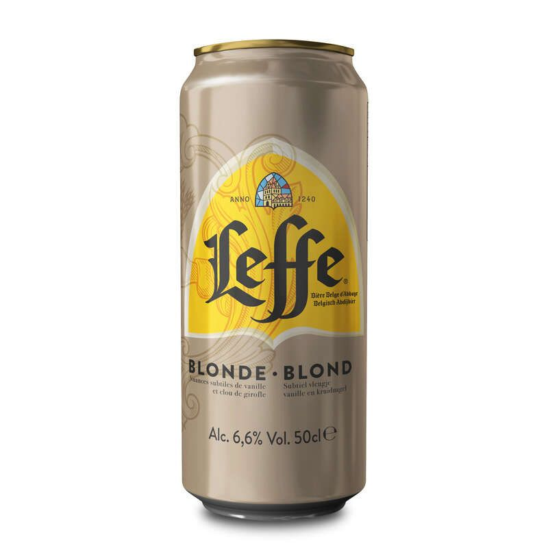 Leffe Bière blonde abbaye en canette 50cl