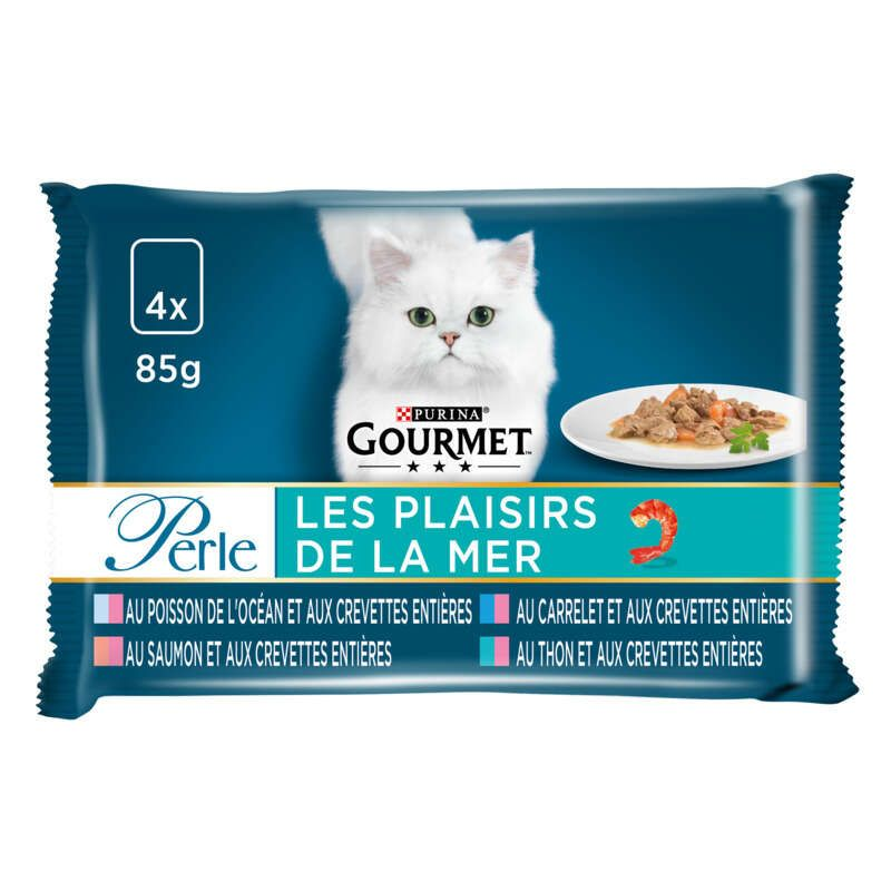 Purina Gourmet Perle Pâtée pour chat Les Plaisirs de la mer 4x85g