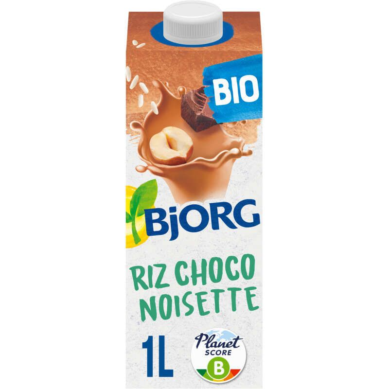 Bjorg Boisson végétale riz chocolat noisettes bio 1L