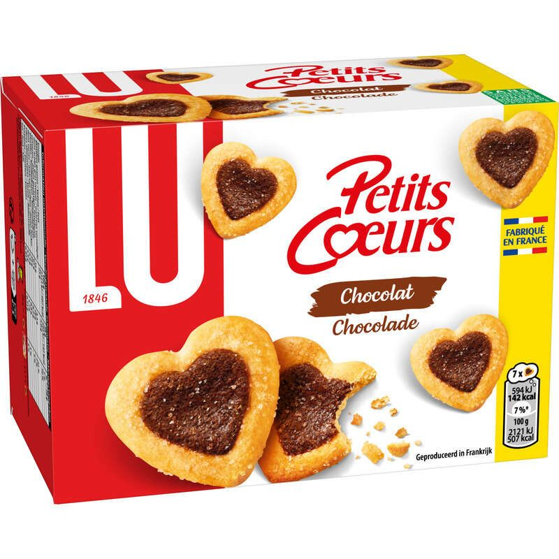 Lu Petits Cœurs Biscuits feuilletés au Chocolat 125g