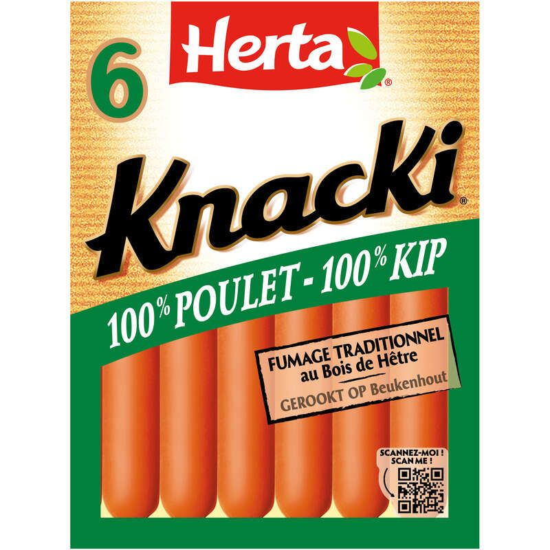 Herta Knacki Saucisses 100% poulet x6