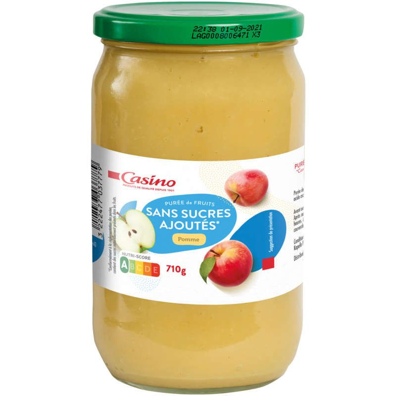 Casino Purée de pommes - Sans sucres ajoutés - 710g