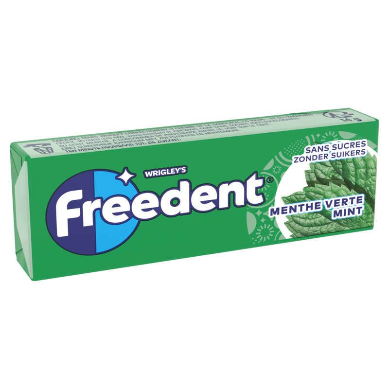 Freedent Chewing-Gum Menthe Verte Sans Sucre 14g