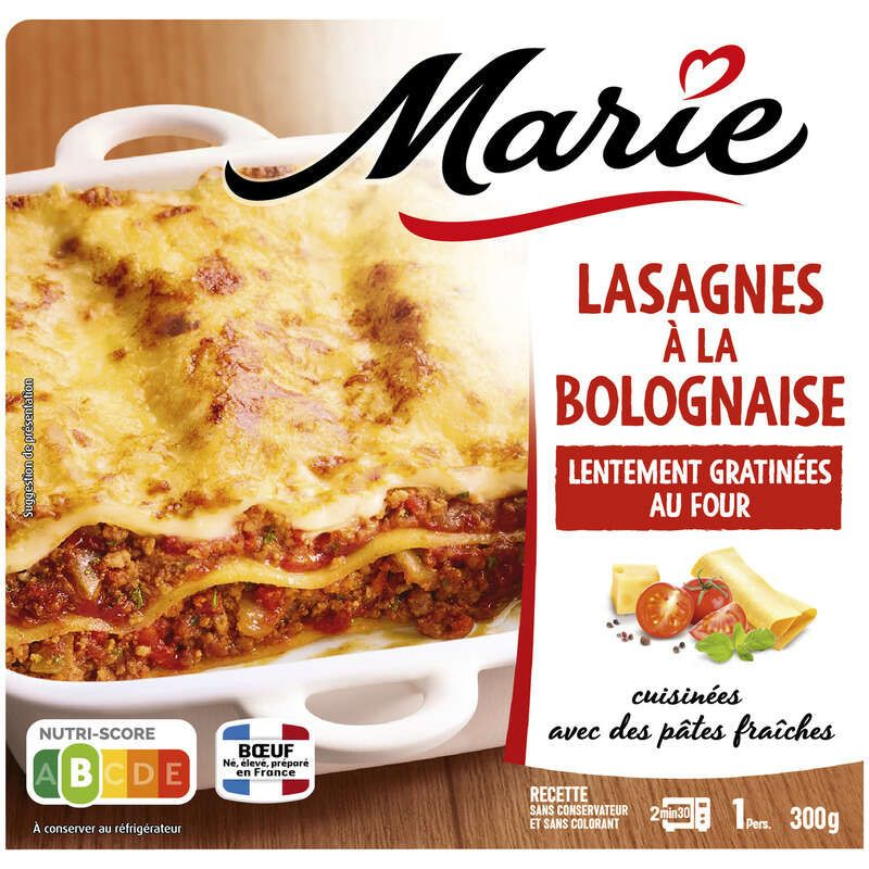 Marie Lasagnes à la bolognaise béchamel et basilic 300g