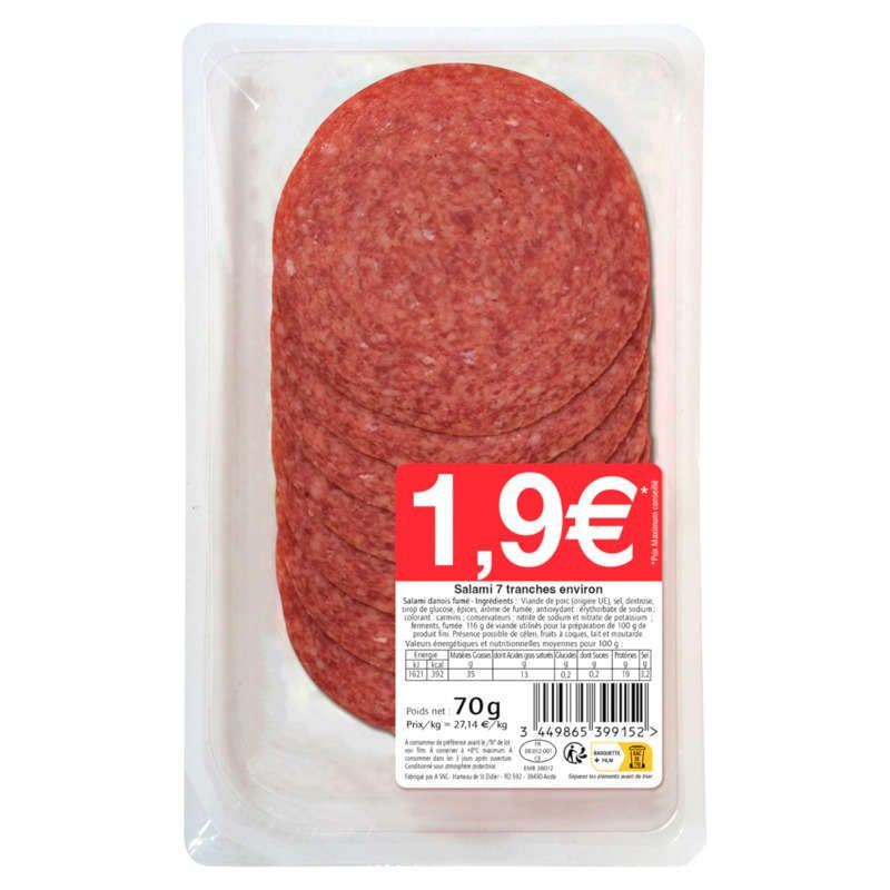 Neutre Coupe Salami 70 g