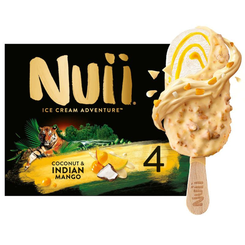 Nuii Bâtonnets Glacés Mangue Coco x4 286g