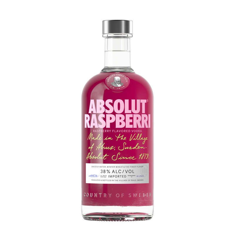Absolut Vodka Aromatisée À La Framboise 38° 70cl