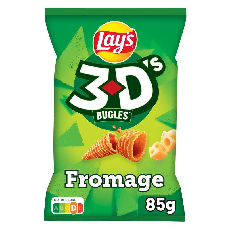 Lay's 3D's Bugles Biscuits Apéritif Goût Fromage 85g