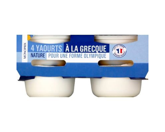 Monoprix Yaourt à la grecque 4x150g