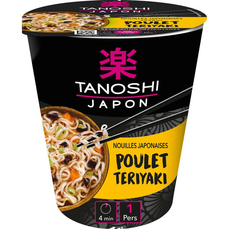 Tanoshi Japon Nouilles japonaises saveur poulet teriyaki 65g