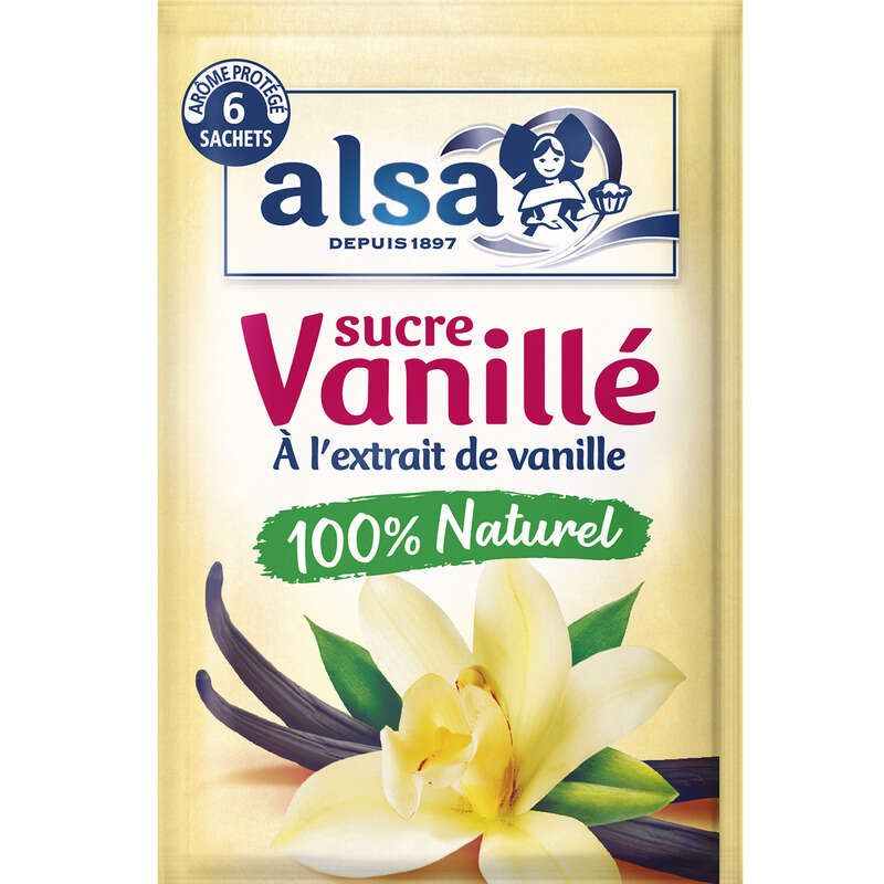 Alsa Sucre Vanillé 6 Sachets 45g