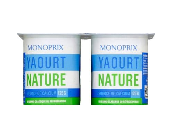 Monoprix Yaourt nature 4x125g