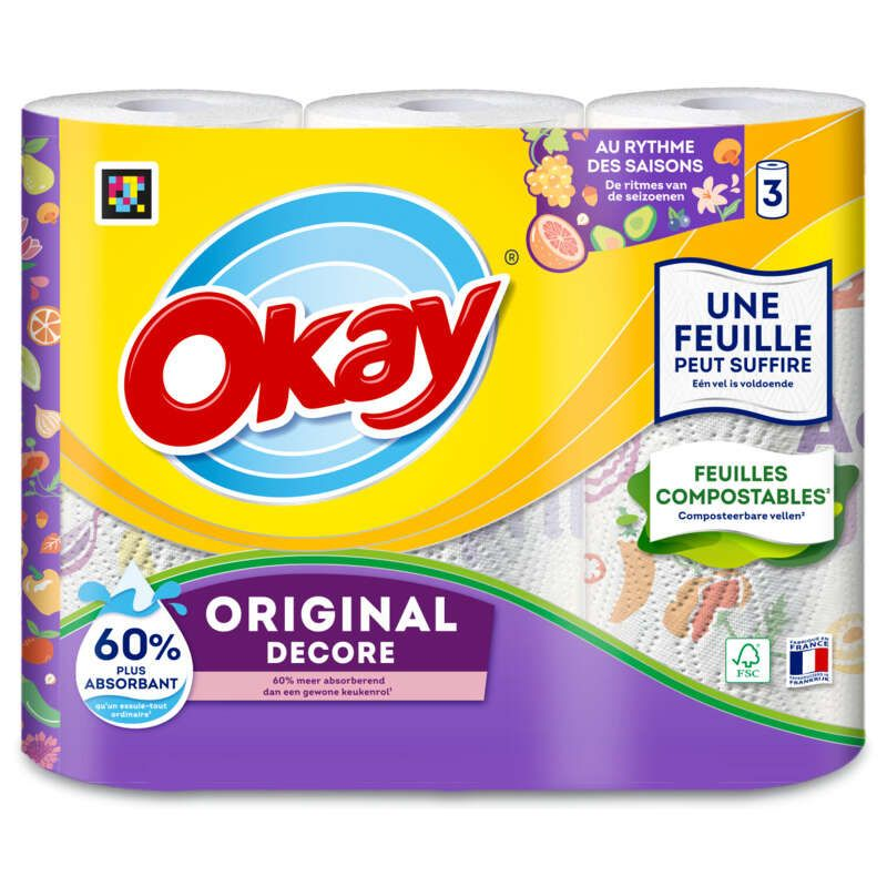 Okay Essuie-Tout Décoré x3