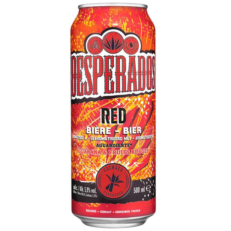 Desperados Red Bière aromatisée au spiritueux Cachaça, Fruits rouges & Guarana 50cl